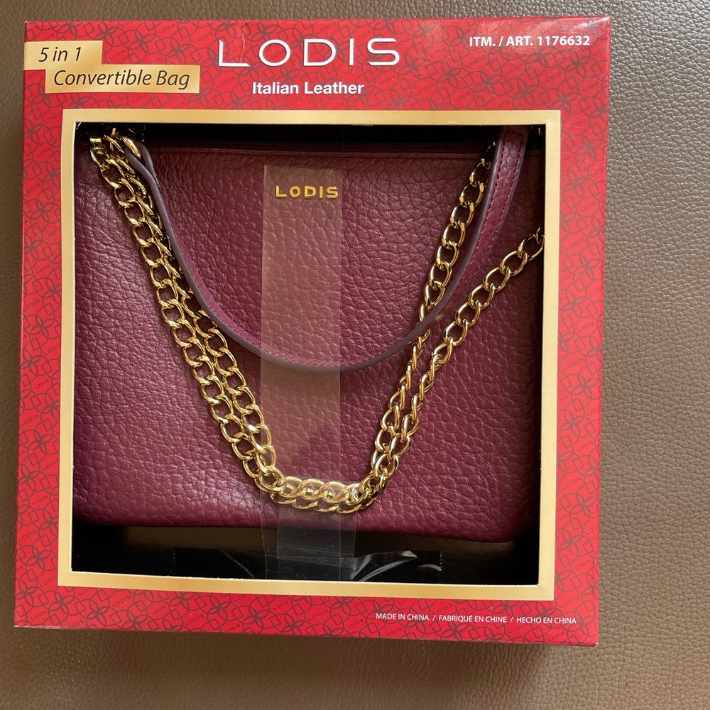 Lodis Italian Leather Convertible Bag